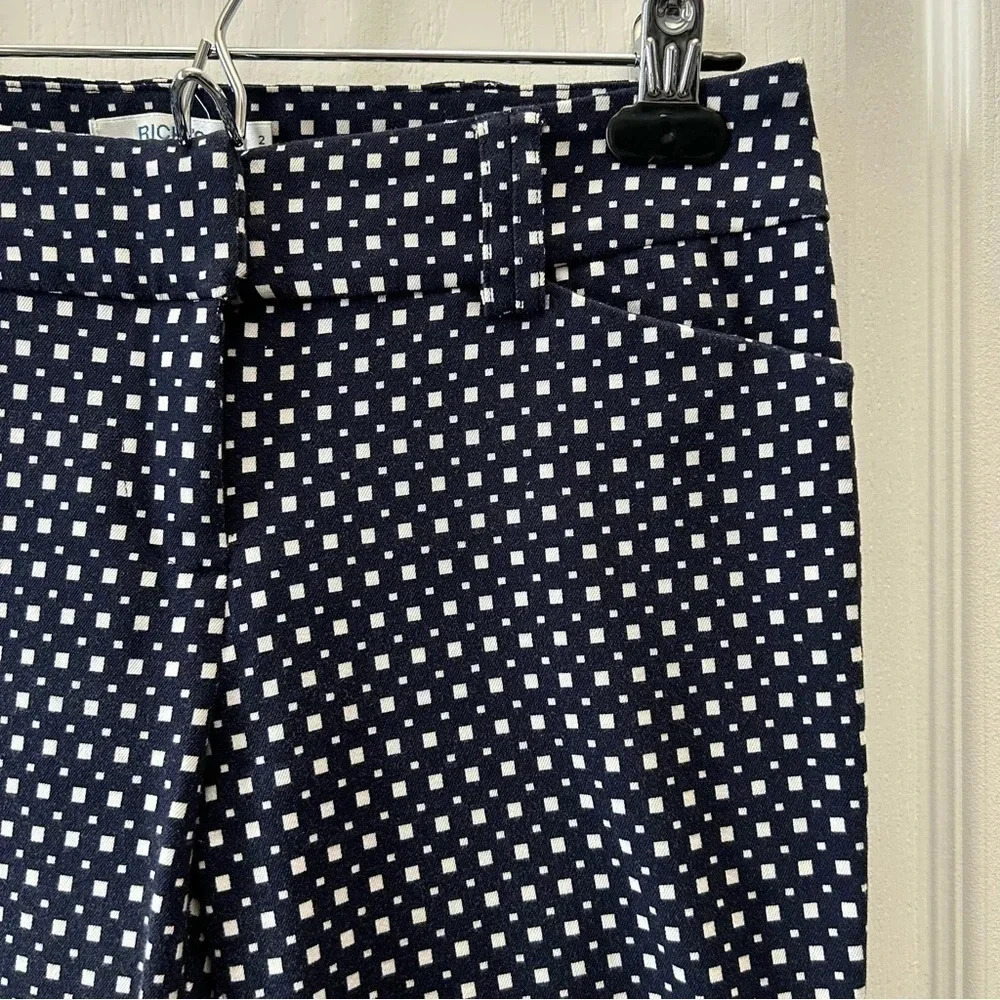 Ricki’s Blue White Cigarette Trousers Slim Ankle Cropped Pants Size 2 - Picture 7 of 16